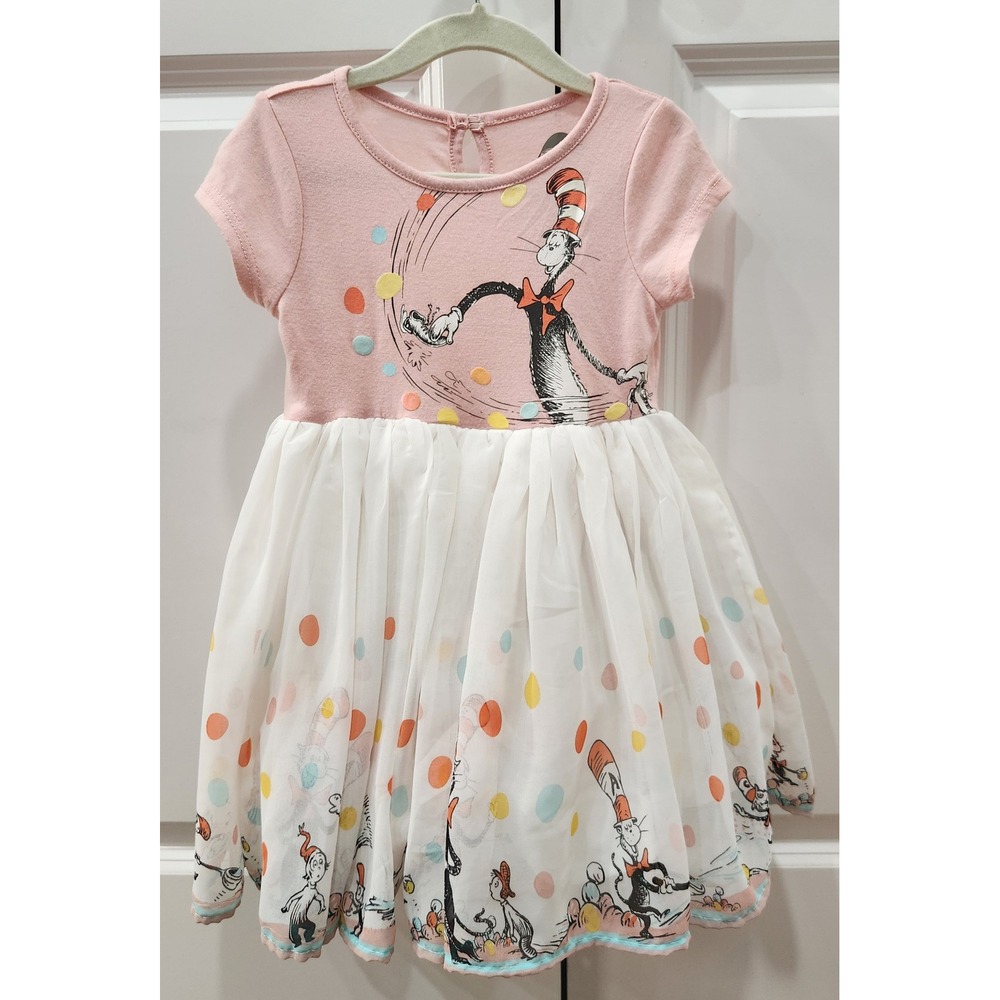 Dr. Seuss Cat in the‎ Hat Girls 2T Dress Pink Tutu Party Easter Toddler